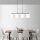 Modern Scandinavian Chandelier, Black & White, 110 x 25 cm | Adjustable Height 120 cm, Metal Body, 4 x E27 Max 40W | Stylish Lighting for Home & Office, Includes Setup Instructions