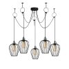 Modern Black Wall Lamp, MDF Body, 60 x 12 x 33 cm, E27 Socket (Max 40W), IP20, Pluggable, Laser-Cut Design, Stylish & Functional Lighting for Any Space