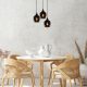 Modern Black Wall Lamp, MDF Body, 60 x 12 x 33 cm, E27 Socket (Max 40W), IP20, Pluggable, Laser-Cut Design, Stylish & Functional Lighting for Any Space