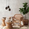 Modern Black Wall Lamp, MDF Body, 60 x 12 x 33 cm, E27 Socket (Max 40W), IP20, Pluggable, Laser-Cut Design, Stylish & Functional Lighting for Any Space