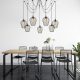 Modern Black Wall Lamp, MDF Body, 60 x 12 x 33 cm, E27 Socket (Max 40W), IP20, Pluggable, Laser-Cut Design, Stylish & Functional Lighting for Any Space