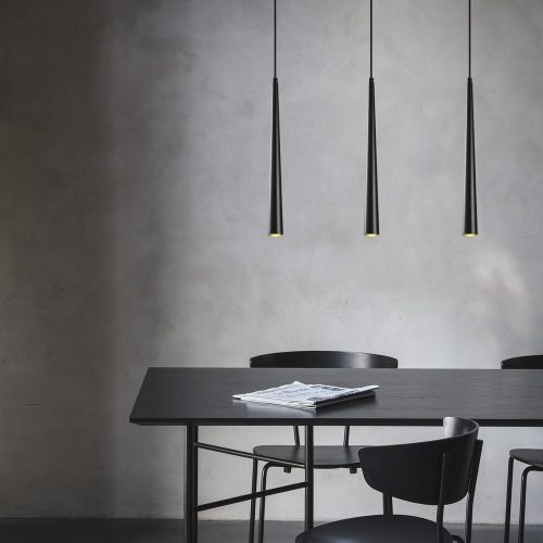 Modern Black Wall Lamp, MDF Body, 60 x 12 x 33 cm, E27 Socket (Max 40W), IP20, Pluggable, Laser-Cut Design, Stylish & Functional Lighting for Any Space