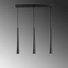 Modern Black Wall Lamp, MDF Body, 60 x 12 x 33 cm, E27 Socket (Max 40W), IP20, Pluggable, Laser-Cut Design, Stylish & Functional Lighting for Any Space