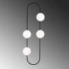 Modern Black Wall Lamp, MDF Body, 60 x 12 x 33 cm, E27 Socket (Max 40W), IP20, Pluggable, Laser-Cut Design, Stylish & Functional Lighting for Any Space