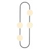 Modern Black Wall Lamp, MDF Body, 60 x 12 x 33 cm, E27 Socket (Max 40W), IP20, Pluggable, Laser-Cut Design, Stylish & Functional Lighting for Any Space
