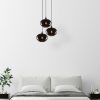 Modern Black Wall Lamp, MDF Body, 60 x 12 x 33 cm, E27 Socket (Max 40W), IP20, Pluggable, Laser-Cut Design, Stylish & Functional Lighting for Any Space