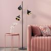 Modern Black Wall Lamp, MDF Body, 60 x 12 x 33 cm, E27 Socket (Max 40W), IP20, Pluggable, Laser-Cut Design, Stylish & Functional Lighting for Any Space