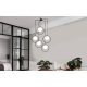 Modern Black Wall Lamp, MDF Body, 60 x 12 x 33 cm, E27 Socket (Max 40W), IP20, Pluggable, Laser-Cut Design, Stylish & Functional Lighting for Any Space