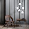 Modern Black Wall Lamp, MDF Body, 60 x 12 x 33 cm, E27 Socket (Max 40W), IP20, Pluggable, Laser-Cut Design, Stylish & Functional Lighting for Any Space
