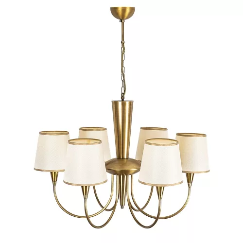 Elegant antique chandelier, metal body, diameter 75 cm, height 85 cm | 6 x E27 Max 40W | Contains setup instructions | Charming design for modern living spaces, IP20 rating, perfect for any room