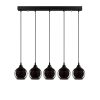 Modern Black Wall Lamp, MDF Body, 60 x 12 x 33 cm, E27 Socket (Max 40W), IP20, Pluggable, Laser-Cut Design, Stylish & Functional Lighting for Any Space