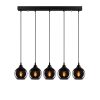 Modern Black Wall Lamp, MDF Body, 60 x 12 x 33 cm, E27 Socket (Max 40W), IP20, Pluggable, Laser-Cut Design, Stylish & Functional Lighting for Any Space