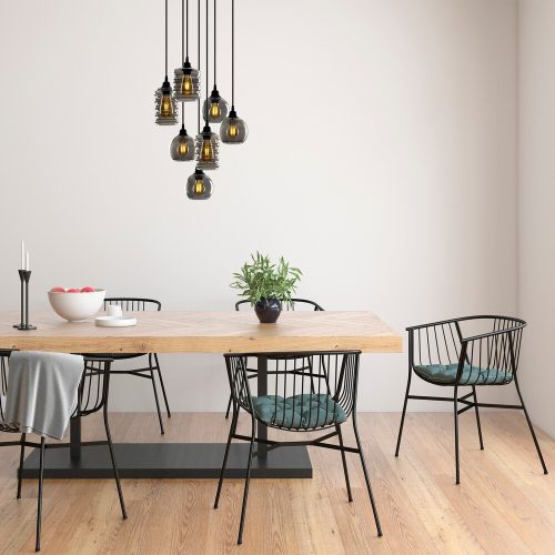 Modern Black Wall Lamp, MDF Body, 60 x 12 x 33 cm, E27 Socket (Max 40W), IP20, Pluggable, Laser-Cut Design, Stylish & Functional Lighting for Any Space