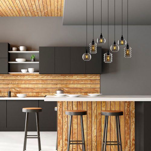 Modern Black Wall Lamp, MDF Body, 60 x 12 x 33 cm, E27 Socket (Max 40W), IP20, Pluggable, Laser-Cut Design, Stylish & Functional Lighting for Any Space