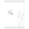 Elegant Black Wall Lamp, Metal Body, 10 x 12 cm, Height 100 cm, E14 Max 40W, IP20 | Glamorous Hotel-Style Lighting for Modern Spaces