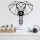 Modern Black Wall Lamp, MDF Body with Metal Cap, 45 x 12 x 45 cm | E27 Socket (Max 40W), IP20 | Connectable & Pluggable, Stylish Design for Home Decor | Protected Packaging, Laser-Cut Finish