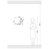 Elegant Black Wall Lamp, Metal Body, 10 x 12 cm, Height 100 cm, E14 Max 40W, IP20 | Glamorous Hotel-Style Lighting for Modern Spaces