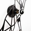 Elegant Black Wall Lamp, Metal Body, 10 x 12 cm, Height 100 cm, E14 Max 40W, IP20 | Glamorous Hotel-Style Lighting for Modern Spaces