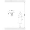 Elegant Black Wall Lamp, Metal Body, 10 x 12 cm, Height 100 cm, E14 Max 40W, IP20 | Glamorous Hotel-Style Lighting for Modern Spaces