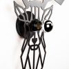 Elegant Black Wall Lamp, Metal Body, 10 x 12 cm, Height 100 cm, E14 Max 40W, IP20 | Glamorous Hotel-Style Lighting for Modern Spaces