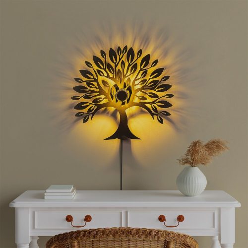 Elegant Black Wall Lamp, Metal Body, 10 x 12 cm, Height 100 cm, E14 Max 40W, IP20 | Glamorous Hotel-Style Lighting for Modern Spaces