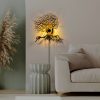 Elegant Black Wall Lamp, Metal Body, 10 x 12 cm, Height 100 cm, E14 Max 40W, IP20 | Glamorous Hotel-Style Lighting for Modern Spaces
