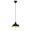 Industrial Scandinavian Chandelier, Black Metal Body, 22 x 22 cm, Height 107 cm, 90 cm Cable, E27 Socket Max 40W, Stylish Lighting for Modern Home & Office Spaces, Elegant & Functional Design