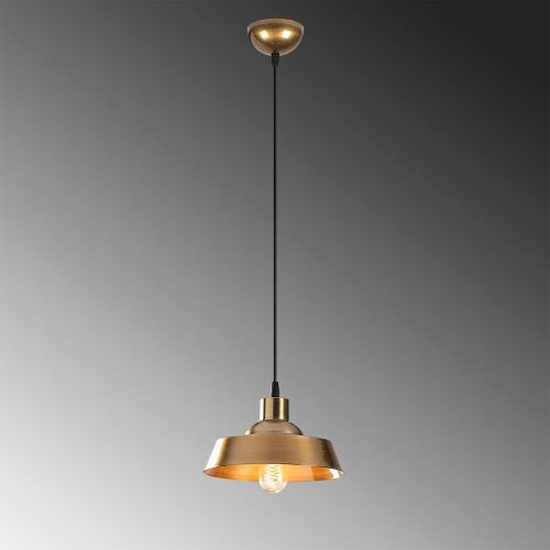 Glam Scandinavian chandelier, gold metal body, 22 x 22 cm, height 107 cm, 90 cm cable, E27 socket Max 40W, IP20 | Elegant lighting for modern interior design and stylish spaces, perfect for any room