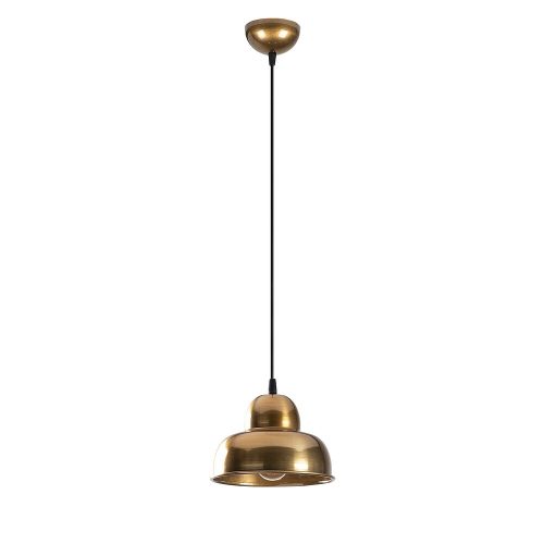 Charming Scandinavian chandelier, gold metal body, 20 x 20 cm, height 111 cm, 90 cm cable, E27 socket Max 40W, IP20 | Elegant lighting for modern interior design and stylish spaces