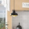 Industrial Scandinavian Chandelier, Black Metal Body, 19 x 19 cm, Height 108 cm, 90 cm Cable, E27 Socket Max 40W, Stylish Lighting for Modern Home & Office Spaces, Elegant & Functional Design