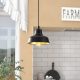 Industrial Scandinavian Chandelier, Black Metal Body, 19 x 19 cm, Height 108 cm, 90 cm Cable, E27 Socket Max 40W, Stylish Lighting for Modern Home & Office Spaces, Elegant & Functional Design