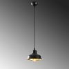 Industrial Scandinavian Chandelier, Black Metal Body, 19 x 19 cm, Height 108 cm, 90 cm Cable, E27 Socket Max 40W, Stylish Lighting for Modern Home & Office Spaces, Elegant & Functional Design