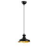 Industrial Scandinavian Chandelier, Black Metal Body, 22 x 22 cm, Height 109 cm, 90 cm Cable, E27 Socket Max 40W, Stylish Lighting for Modern Home & Office Spaces, Elegant & Functional Design