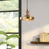Glam Scandinavian Chandelier, Gold Metal Body, 22 x 22 cm, Height 109 cm, 90 cm Cable, E27 Socket Max 40W, IP20 | Elegant Lighting for Modern Home Décor & Stylish Interiors