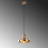 Glam Scandinavian Chandelier, Gold Metal Body, 22 x 22 cm, Height 109 cm, 90 cm Cable, E27 Socket Max 40W, IP20 | Elegant Lighting for Modern Home Décor & Stylish Interiors