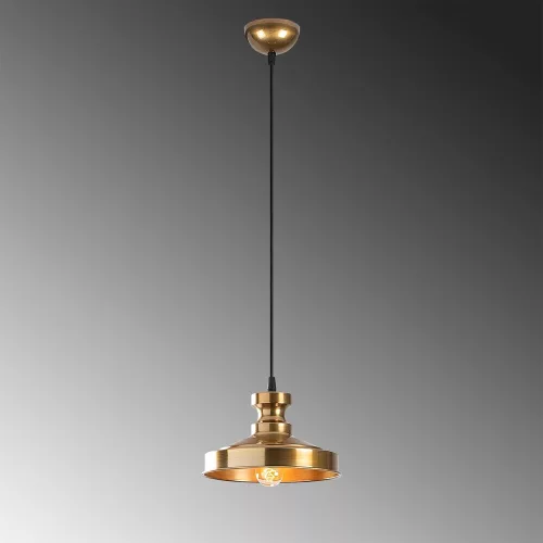 Glam Scandinavian chandelier, gold metal body, 22 x 22 cm, height 109 cm, 90 cm cable, E27 socket Max 40W, IP20 | Elegant lighting for modern interior design and stylish interiors