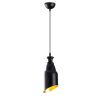 Industrial Scandinavian Chandelier, Black Metal Body, 13 x 13 cm, Height 126 cm, 90 cm Cable, E27 Socket Max 40W, Stylish Lighting for Modern Home & Office Spaces, Elegant & Functional Design