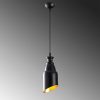 Industrial Scandinavian Chandelier, Black Metal Body, 13 x 13 cm, Height 126 cm, 90 cm Cable, E27 Socket Max 40W, Stylish Lighting for Modern Home & Office Spaces, Elegant & Functional Design