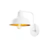 Scandinavian wall lamp, white metal housing, 19 x 27 cm, height: 24 cm | E27 socket, max 40W | Stylish and functional lighting for modern interior design, IP20 rating, perfect for living room and bedroom