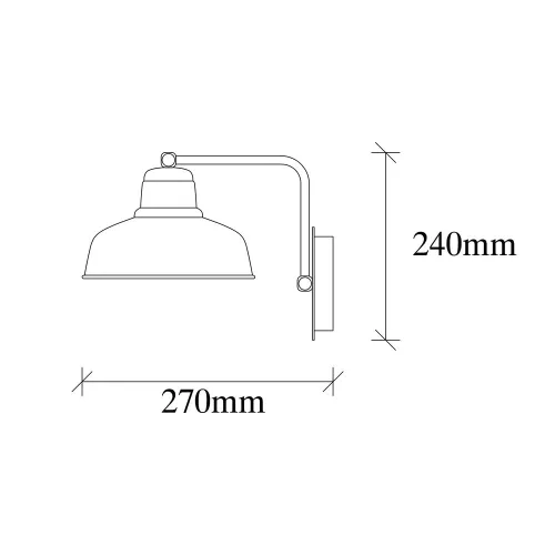 Scandinavian wall lamp, white metal housing, 19 x 27 cm, height: 24 cm | E27 socket, max 40W | Stylish and functional lighting for modern interior design, IP20 rating, perfect for living room and bedroom