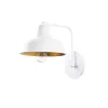 Scandinavian wall lamp, white metal housing, 19 x 27 cm, height: 24 cm | E27 socket, max 40W | Stylish and functional lighting for modern interior design, IP20 rating, perfect for living room and bedroom