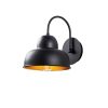 Industrial Scandinavian Wall Lamp, Black Metal Body, 20 x 27 cm, Height 24 cm | E27 Socket, Max 40W | Stylish & Functional Lighting for Modern Home Decor, Perfect for Living Room & Bedroom