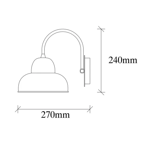 Industrial Scandinavian wall lamp, black metal housing, 20 x 27 cm, height 24 cm | E27 socket, max 40W | Stylish and functional lighting for modern interior design, perfect for living room and bedroom