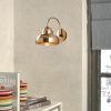 Elegant Gold Wall Lamp, Metal Body, 20 x 27 cm, Height: 24 cm | E27 Socket, Max 40W | IP20 Rated | Perfect for Glam & Scandinavian Decor in Living Rooms, Bedrooms & Hallways