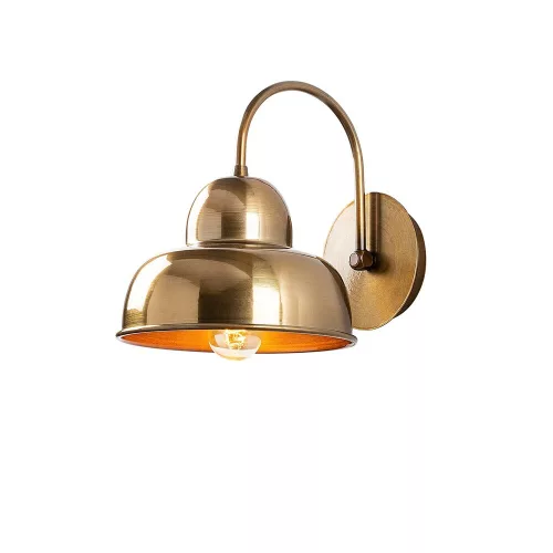 Elegant gold wall lamp, metal housing, 20 x 27 cm, height: 24 cm | E27 socket, max 40W | IP20 rated | Perfect for Glam and Scandinavian decor in living rooms, bedrooms and hallways