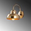 Elegant Gold Wall Lamp, Metal Body, 20 x 27 cm, Height: 24 cm | E27 Socket, Max 40W | IP20 Rated | Perfect for Glam & Scandinavian Decor in Living Rooms, Bedrooms & Hallways