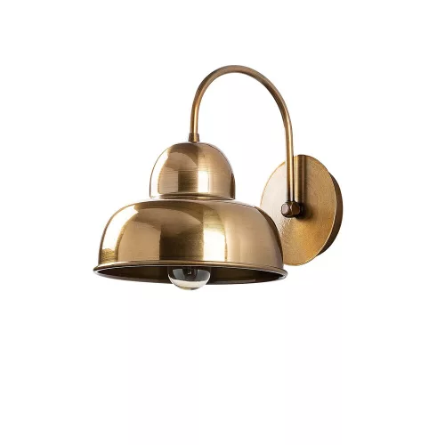 Elegant gold wall lamp, metal housing, 20 x 27 cm, height: 24 cm | E27 socket, max 40W | IP20 rated | Perfect for Glam and Scandinavian decor in living rooms, bedrooms and hallways