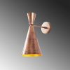 Elegant Gold Wall Lamp, Metal Body, 19 x 25 cm, Height: 39 cm | E27 Socket, Max 40W | Glam & Scandinavian Design, Perfect for Living Room, Bedroom, or Office Decor | IP20 Rated for Indoor Use