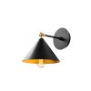 Industrial Scandinavian Wall Lamp, Black Metal Body, 19 x 26 cm, Height: 20 cm, E27 Socket Max 40W, IP20 | Stylish Lighting for Modern Home Decor, Perfect for Living Room & Bedroom Ambiance