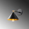 Industrial Scandinavian Wall Lamp, Black Metal Body, 19 x 26 cm, Height: 20 cm, E27 Socket Max 40W, IP20 | Stylish Lighting for Modern Home Decor, Perfect for Living Room & Bedroom Ambiance